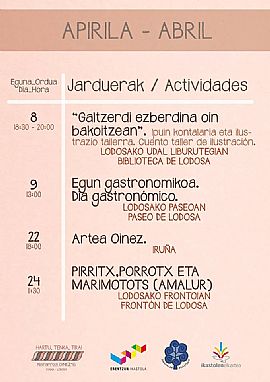Nafarroa Oinez Apirileko jardueren agenda