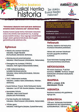 EUSKAL HERRIKO HISTORIA ONLINE IKASTAROA