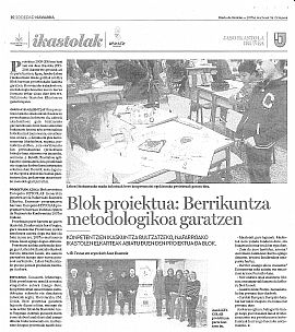 BLOK PROIEKTUA: BERRIKUNTZA METODOLOGIKOA GARATZEN