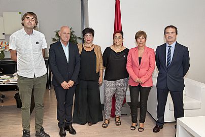 Nafarroa Oinez 2018 Gobernuko lehendakariarekin eta hezkuntza kontseilariarekin