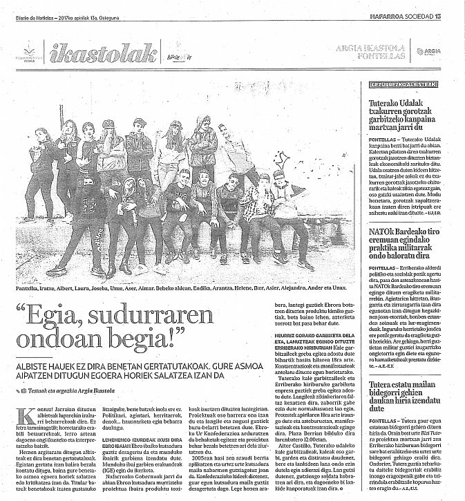 EGIA, SUDURRAREN ONDOAN BEGIA!