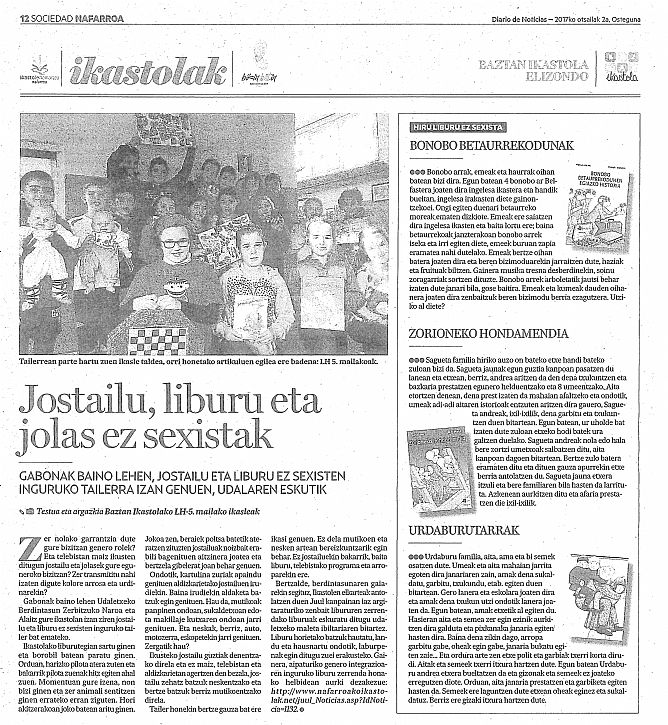 JOSTAILU, LIBURU ETA JOLAS EZ SEXISTAK