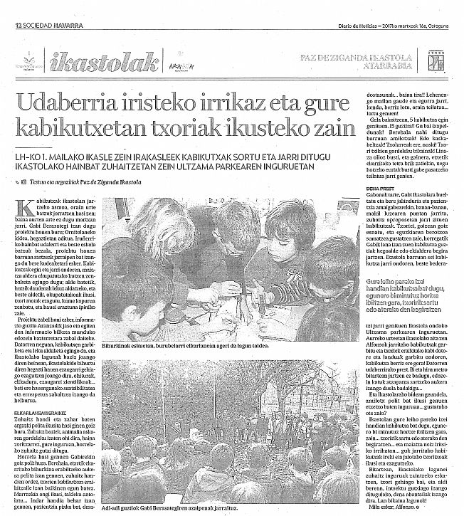 UDABERRIA IRISTEKO IRRIKAZ ETA GURE KABIKUTXETAN TXORIAK IKUSTEKO ZAIN