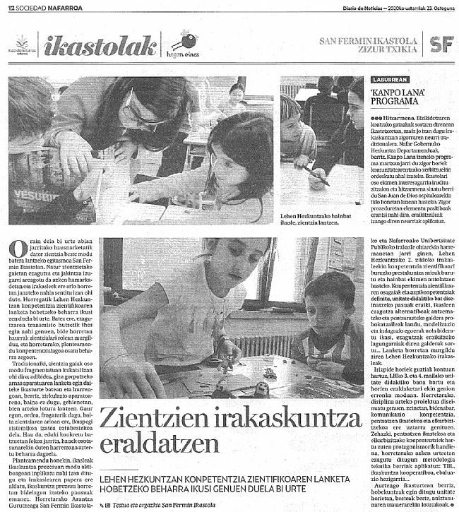 Zientzien irakaskuntza eraldatzen